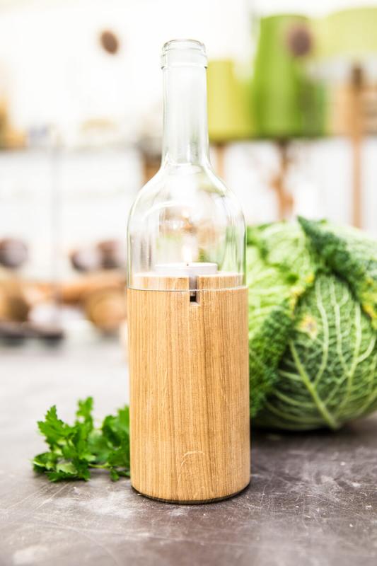 WeinLicht mit klarem Glas